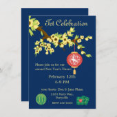 テットニューイヤーOXホアマイフラワーズ 招待状 (正面/裏面)