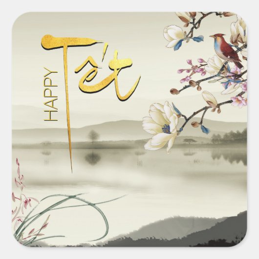 テットホアアンダオベトナム新年SqS スクエアシール (正面)