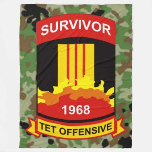 テット攻勢1968年生存者 フリースブランケット (正面)
