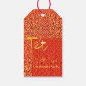 テット来春ベトナムドラゴンニューイヤー引用文 ギフトタグ (裏面)