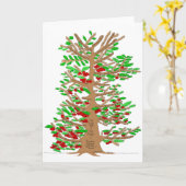 テッドとイガクンソン家族のツリーのグリーティングカード カード (黄色い花)