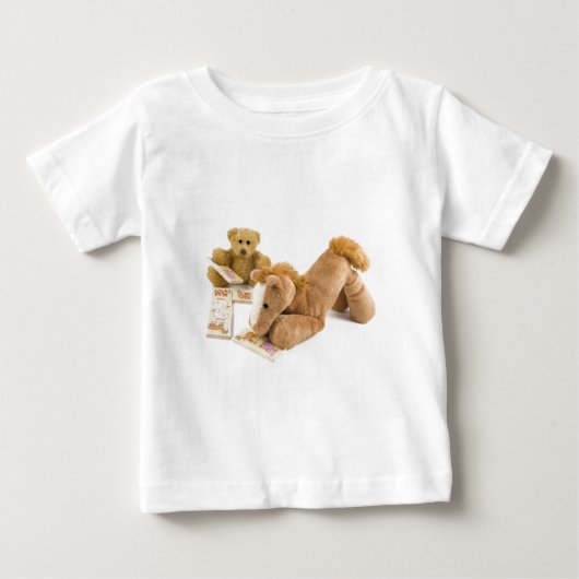 テッドとホースのドミノゲーム ベビーTシャツ (正面)