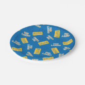 テッドなげなわサッカーパターン ペーパープレート (アングル)