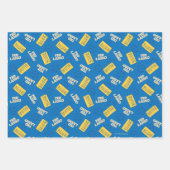 テッドなげなわサッカーパターン ラッピングペーパーシート (正面)