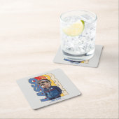 テッドなげなわ |なげなわボブレヘッド スクエアペーパーコースター (インサイチュ)