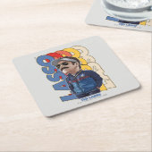 テッドなげなわ |なげなわボブレヘッド スクエアペーパーコースター (アングル)