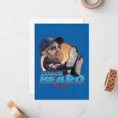 テッドなげなわ |コーチヒゲのボブレヘッド ノートカード (正面/裏面インサイチュ)