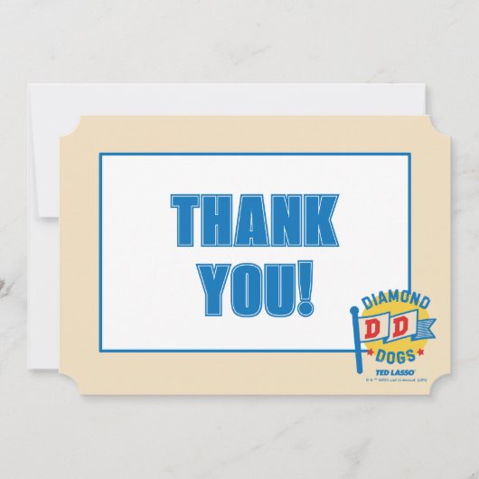 テッドなげなわ |ダイヤモンドドッグスペナントグラフィック ノートカード (正面)