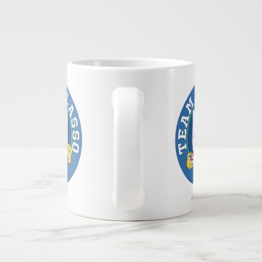 テッドなげなわ |チームなげなわ茶アイコンのアバター ジャンボコーヒーマグカップ (裏面)