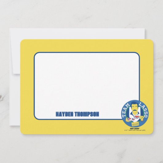 テッドなげなわ |チームなげなわ茶アイコンのアバター ノートカード (正面)