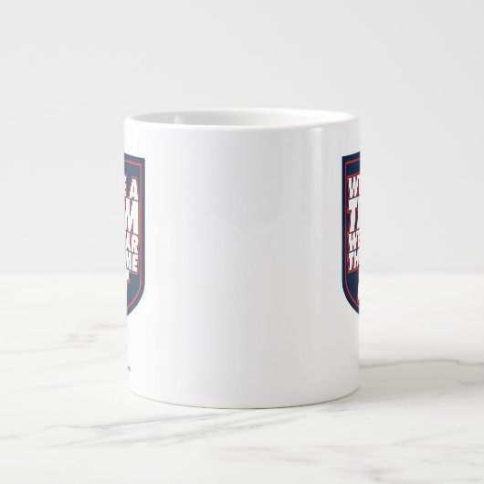 テッドなげなわ |チームタイポグラフィグラフィック ジャンボコーヒーマグカップ (正面)