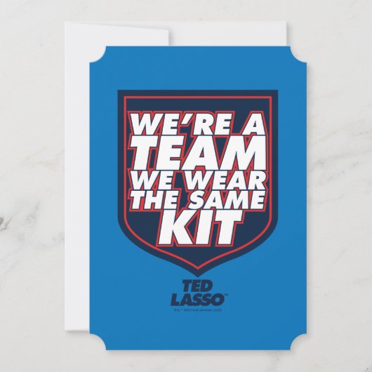 テッドなげなわ |チームタイポグラフィグラフィック ノートカード (正面)