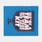 テッドなげなわ |チームタイポグラフィグラフィック フリースブランケット (正面(横))