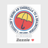 テッドなげなわ |ブレインストーミングに傘を持ち込まない シール (シート)