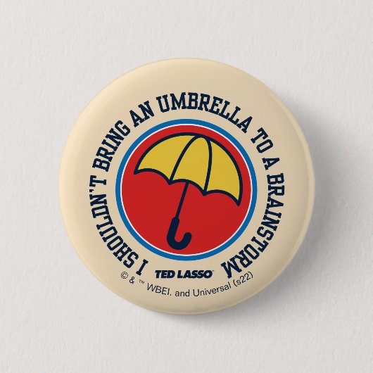 テッドなげなわ |ブレインストーミングに傘を持ち込まない 缶バッジ (正面)