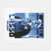 テッドなげなわ |ラッソー写真ポートレート図 フリースブランケット (正面(横))