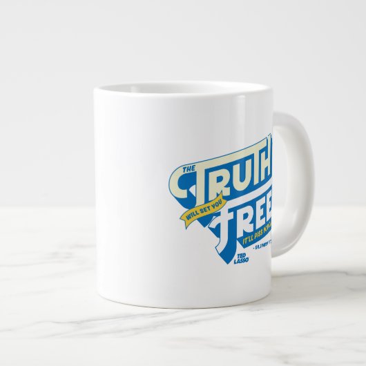 テッドなげなわ |真実があなたを自由にする ジャンボコーヒーマグカップ (正面右)