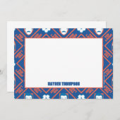 テッドなげなわ |顔とボールのひし形 ノートカード (正面/裏面)