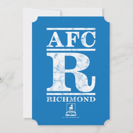 テッドなげなわ | AFC R Richmond文字ロゴ ノートカード (正面)