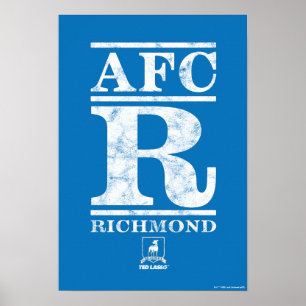 テッドなげなわ AFC R Richmond文字ロゴ ポスター