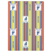 テッドなげなわ | AFC Richmondロゴストライプパターン クリップボード (裏面)