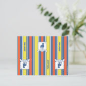 テッドなげなわ | AFC Richmondロゴストライプパターン ポストカード (スタンド正面)