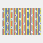 テッドなげなわ | AFC Richmondロゴストライプパターン ラッピングペーパーシート (正面3)