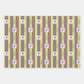 テッドなげなわ | AFC Richmondロゴストライプパターン ラッピングペーパーシート (正面2)