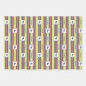 テッドなげなわ | AFC Richmondロゴストライプパターン ラッピングペーパーシート (正面)