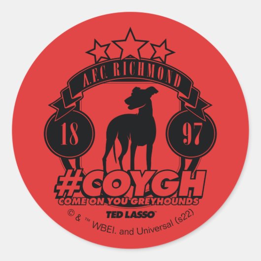 テッドなげなわ | AFC Richmond #COYGH ラウンドシール (正面)