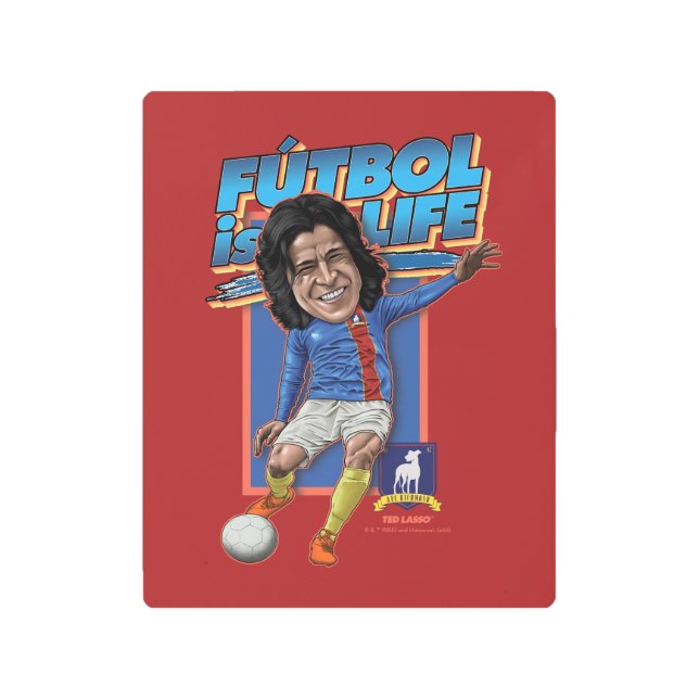 テッドなげなわ Dani Rojas Bobblerhad メタルプリント (正面)