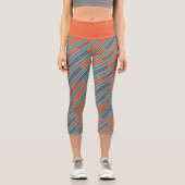 テッドなげなわ | Futbolはライフストライプパターン カプリレギンス (正面)
