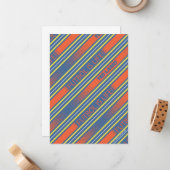 テッドなげなわ | Futbolはライフストライプパターン ノートカード (正面/裏面インサイチュ)