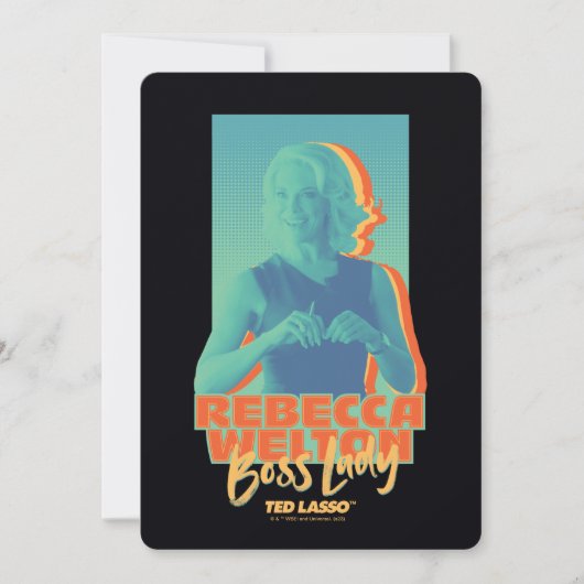 テッドなげなわ | Rebecca Weltonボスレディーグラフィック ノートカード (正面)