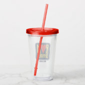 テッドなげなわ | Rom共産主義グラフィック アクリルタンブラー (裏面)