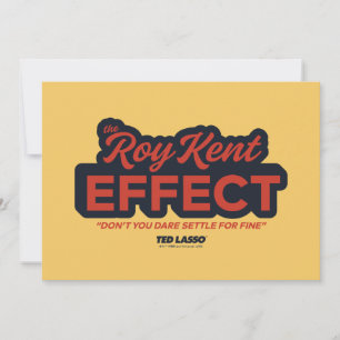 テッドなげなわ Roy Kentエフェクトタイポグラフィ図 ノートカード