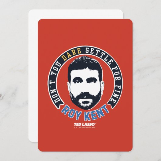 テッドなげなわ | Roy Kent落ち着かないで ノートカード (正面/裏面)