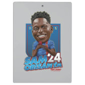 テッドなげなわ Sam Obisanya Bobblhead クリップボード (裏面)