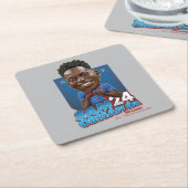 テッドなげなわ Sam Obisanya Bobblhead スクエアペーパーコースター (アングル)