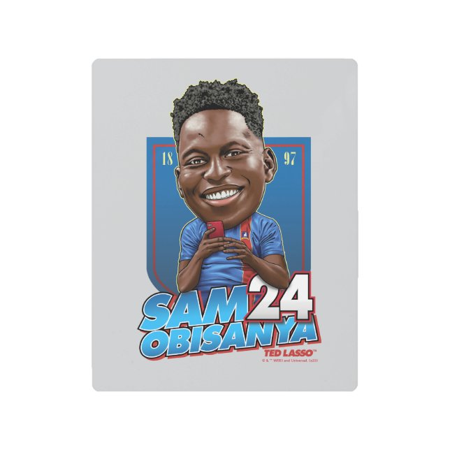 テッドなげなわ Sam Obisanya Bobblhead メタルプリント (正面)