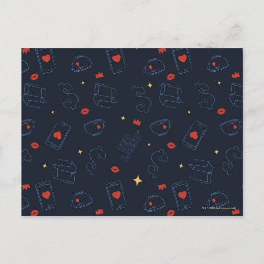 テッドなげなわ | Tea and Biscuitアイコンのトスパターン ポストカード (正面)