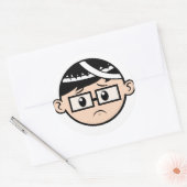 テッドは悲しい ラウンドシール (封筒)