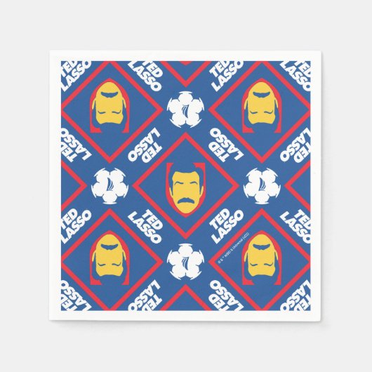 テッドラッソパターン スタンダードカクテルナプキン (正面)