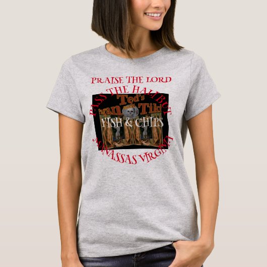 テッド卿のティキ・シャック異教のを讃える Tシャツ (正面)