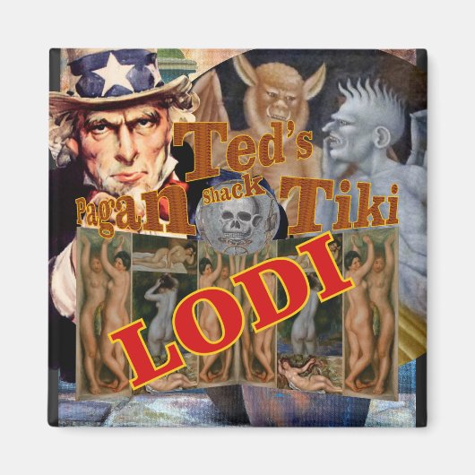 テッド異教のズティキシャックバーエノテカロディカリフォルニア マグネット (正面)