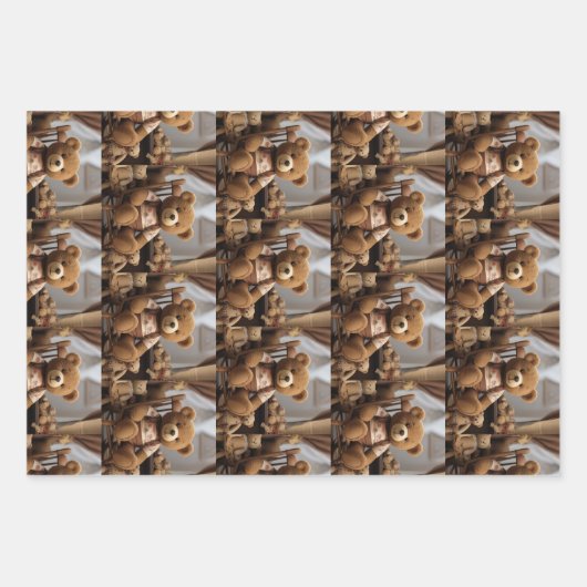 テッド。イースター・ベア ラッピングペーパーシート (正面)