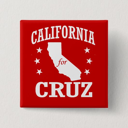 テッド・クルスのカリフォルニア 缶バッジ (正面)