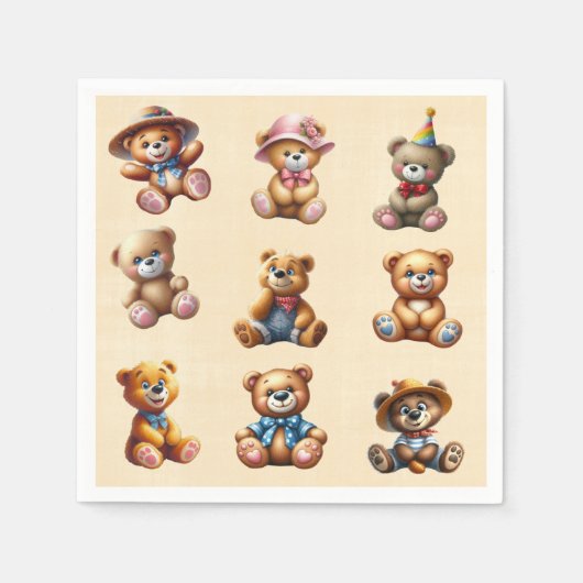 テッド スタンダードカクテルナプキン (正面)