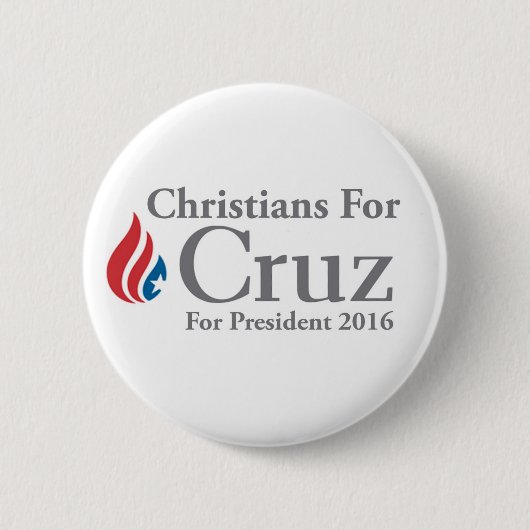 テッドCruzの大統領ボタンのためのクリスチャン! 缶バッジ (正面)