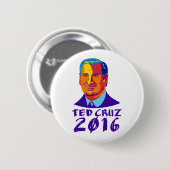 テッドCruzの大統領2016レトロ 缶バッジ (正面&裏面)